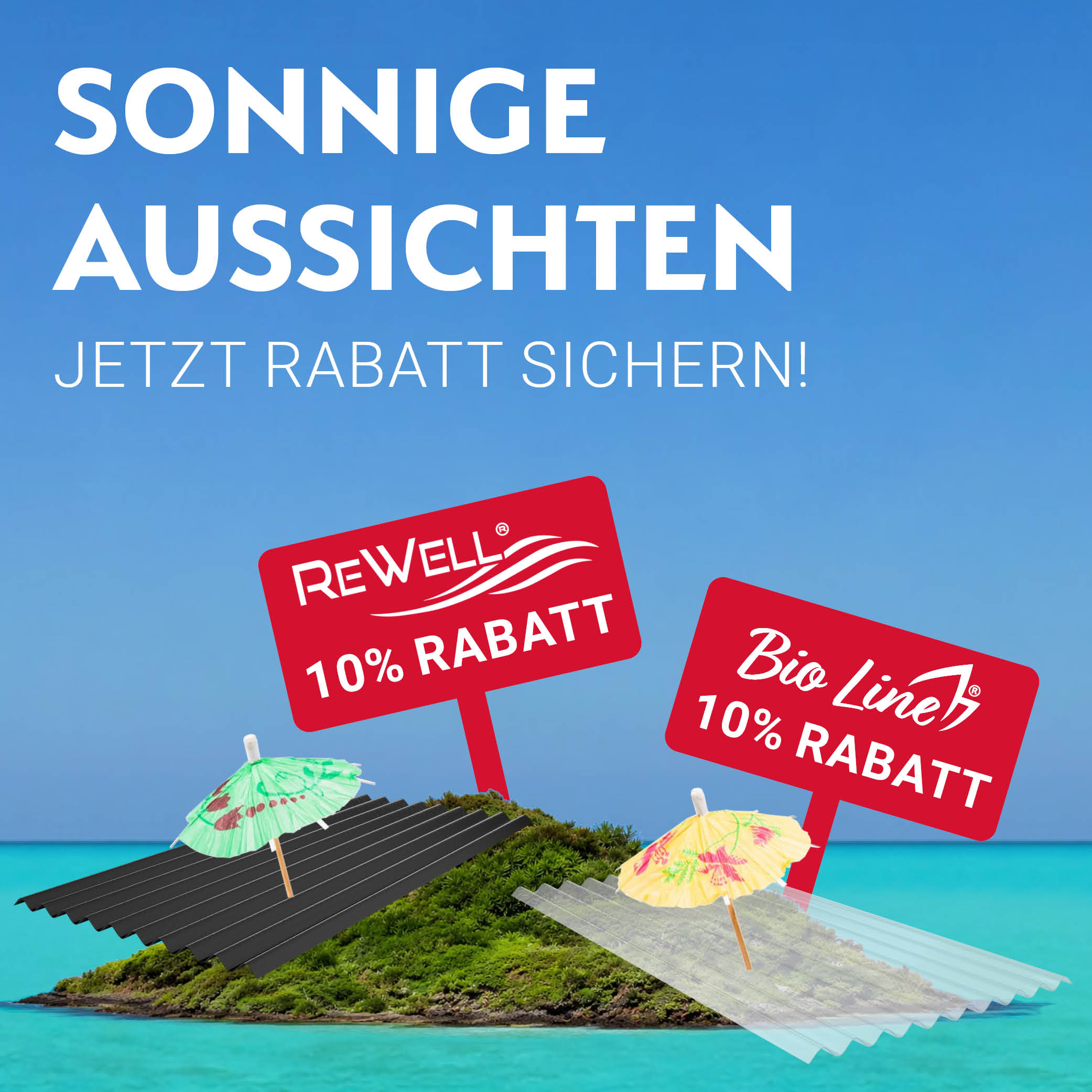 Sonnige Aussichten Webshop-Aktion bis zu 10 % Rabatt auf Bio Line Lichtplatten