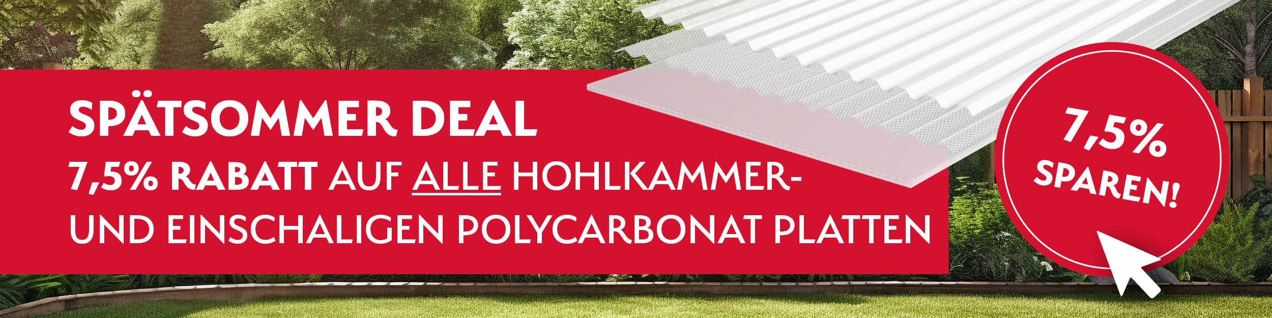 7,5 % Rabatt Polycarbonat