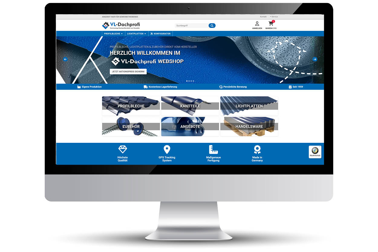 Webshop Screenshot